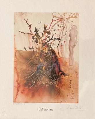 Salvador Dalí "L'Automne" Stampa D'Arte