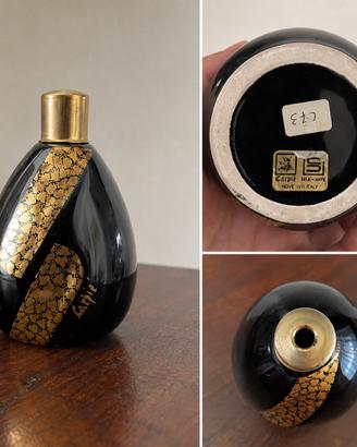 Boccetta atomizzatore ceramica nera e oro CARPIÉ