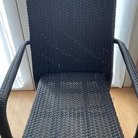 Sedie da giardino in rattan