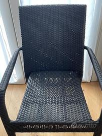Sedie da giardino in rattan