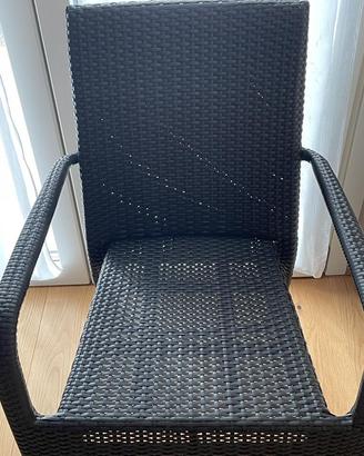 Sedie da giardino in rattan