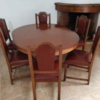 Tavolo rotondo allungabile + 6 sedie