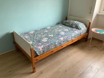 Letto singolo Ikea con materasso anallergico