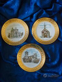 3 piattini ceramica Assisi.  Edelstein Bavaria
