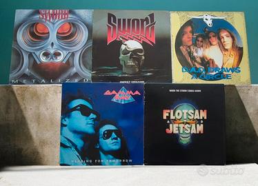 Lotto 5 Vinili Metal anni 80/90 Prime Stampe