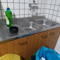 Lavello doppio in acciaio con mobiletto!