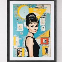Quadro stampa/poster pop "Audrey Hepburn"
