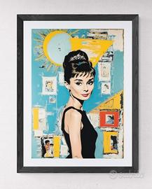 Quadro stampa/poster pop "Audrey Hepburn"