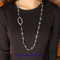 Collana Specchio d’Acqua Artigianale con Perline