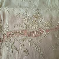 Antico Lenzuolo e copri cuscini matrimoniali