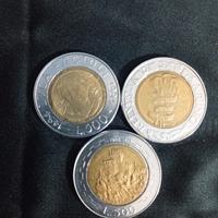 monete italiane 500 Lire errore di conio