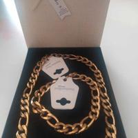 PARURE UOMO PLACCATA ORO 18 KT 