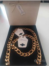 PARURE UOMO PLACCATA ORO 18 KT 