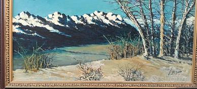 Olio su tela 60 X 110 con cornice. 