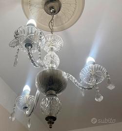 5 lampadari cristalli boemia
