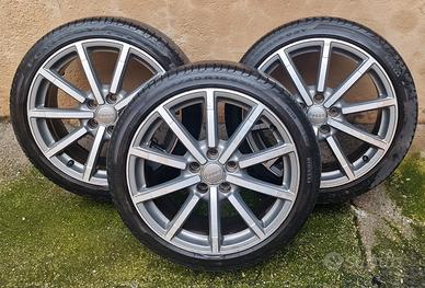 3 Cerchi e 4 Gomme Originali Audi 18 ET 51 - 7,5J