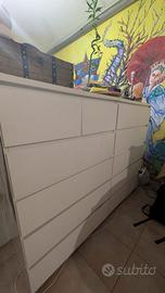2 cassettiere bianche tipo IKEA STORKLINTA