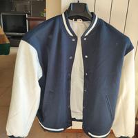 Giaccone leggero stile marina blu e bianco nuovo.