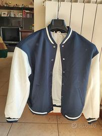 Giaccone leggero stile marina blu e bianco nuovo.