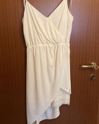 Abito Guess panna asimmetrico con pizzo (M) - Otti
