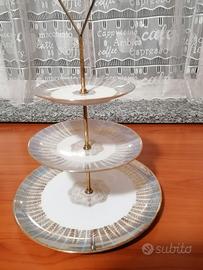 Alzatina VINTAGE 3 piani in porcellana Bavaria