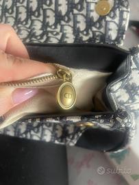 Borsa stile Saddle Christian Dior in tela Oblique