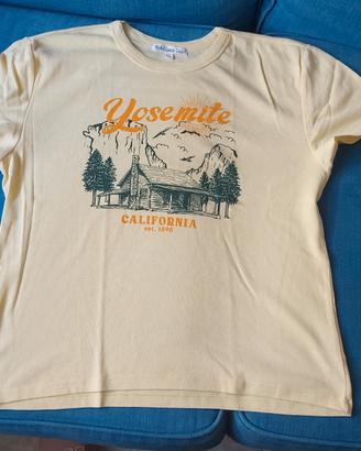 T shirt donna giallo chiaro