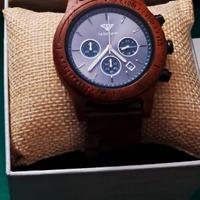 Orologio da uomo in legno, noce e nero leggerissim