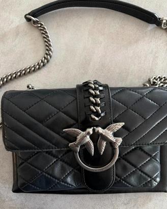 borsa pinko nera in pelle trapuntata originale