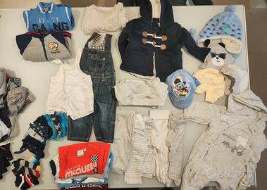 Lotto abbigliamento vestiti bambino 3-6 mesi 62cm