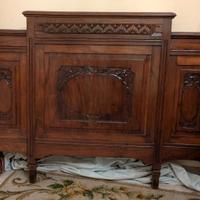 testiera + pediera in legno