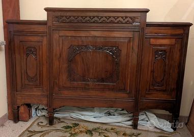 testiera + pediera in legno