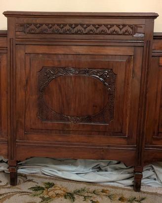 testiera + pediera in legno