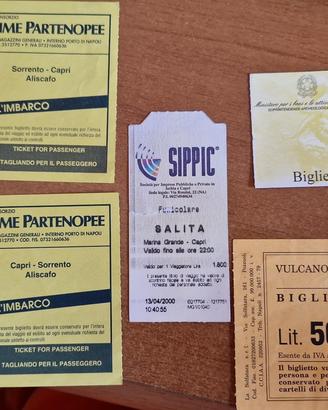 Biglietti di ingresso Pompei, Solfatara anno 2000