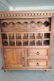 Mobile cantinetta porta TV legno massello  