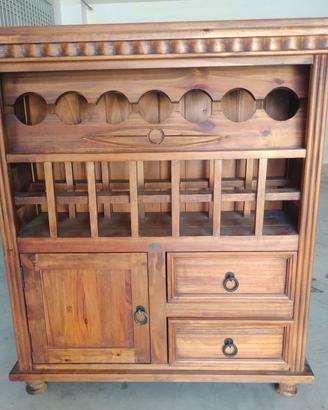 Mobile cantinetta porta TV legno massello  