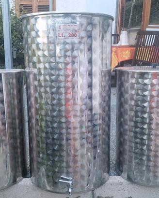 Botte in acciaio per vino o olio solo da 200 litri