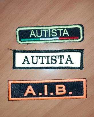 Toppe patch qualifiche autista 118 soccorso AIB