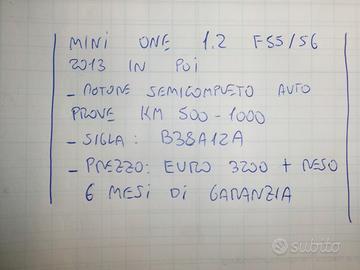 Motore mini 1.2 f55/56 tipo b38a12a