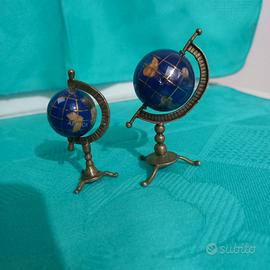 Coppia Mappamondi Ar d'arte antiquariato miniature