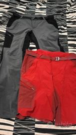 2 Set Kit Pack Pantaloni Lunghi e Corti Trekking