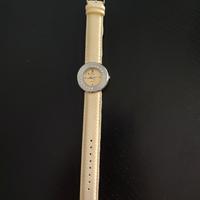 Orologio donna color panna con cinturino pelle