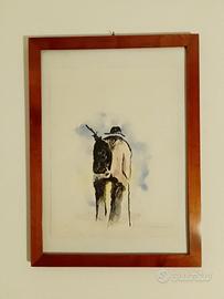 Quadro d'autore: acquarello su cartoncino 