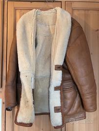 Montone Uomo Shearling Vintage Taglia 50 difetti