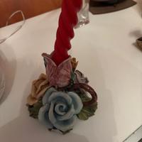 Portacandela in ceramica decorata – stile Bassano