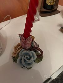 Portacandela in ceramica decorata – stile Bassano