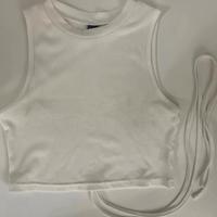 Top Bianco con lacci