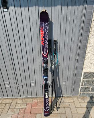 Set Completo Sci Salomon X-Wing (158 cm) + Bastonc