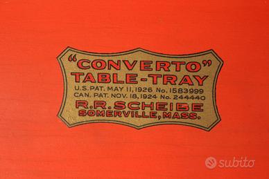 Tavolino R.R. SHIBE "CONVERTO TABLE TRAY" 1926