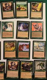 Magic the gathering 110 carte mazzo verde vintage